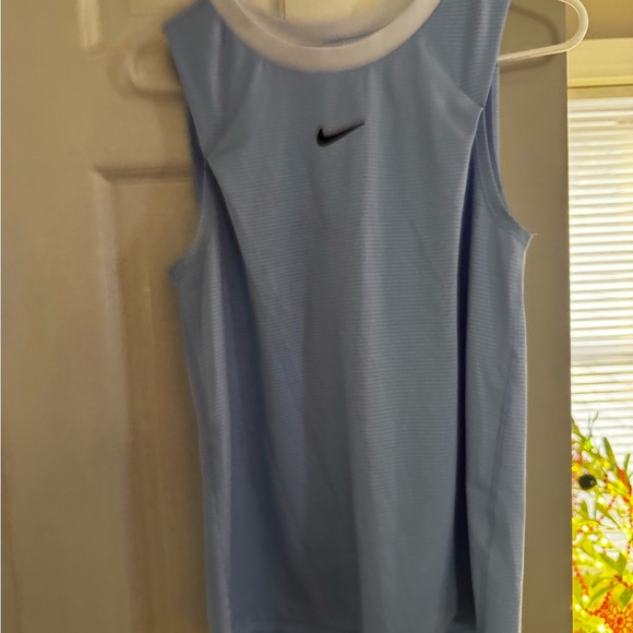Nike Tops - Nike Women's Light Blue and White Tank Top
